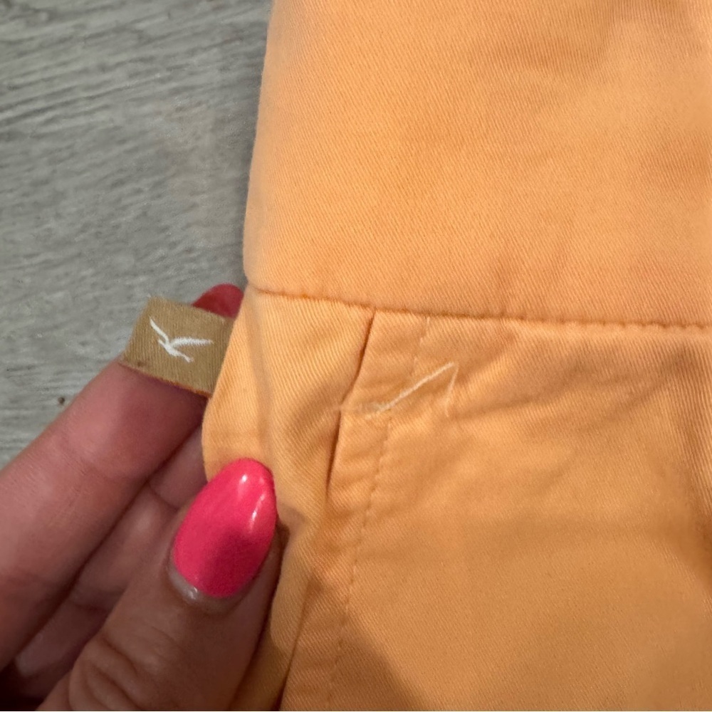 Falconnable Women’s Tangerine Cotton Blend Slacks Wide Leg, Straight Size 6 - Picture 3 of 7